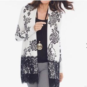 Chico's Lace-Detail Cardigan (8-10)